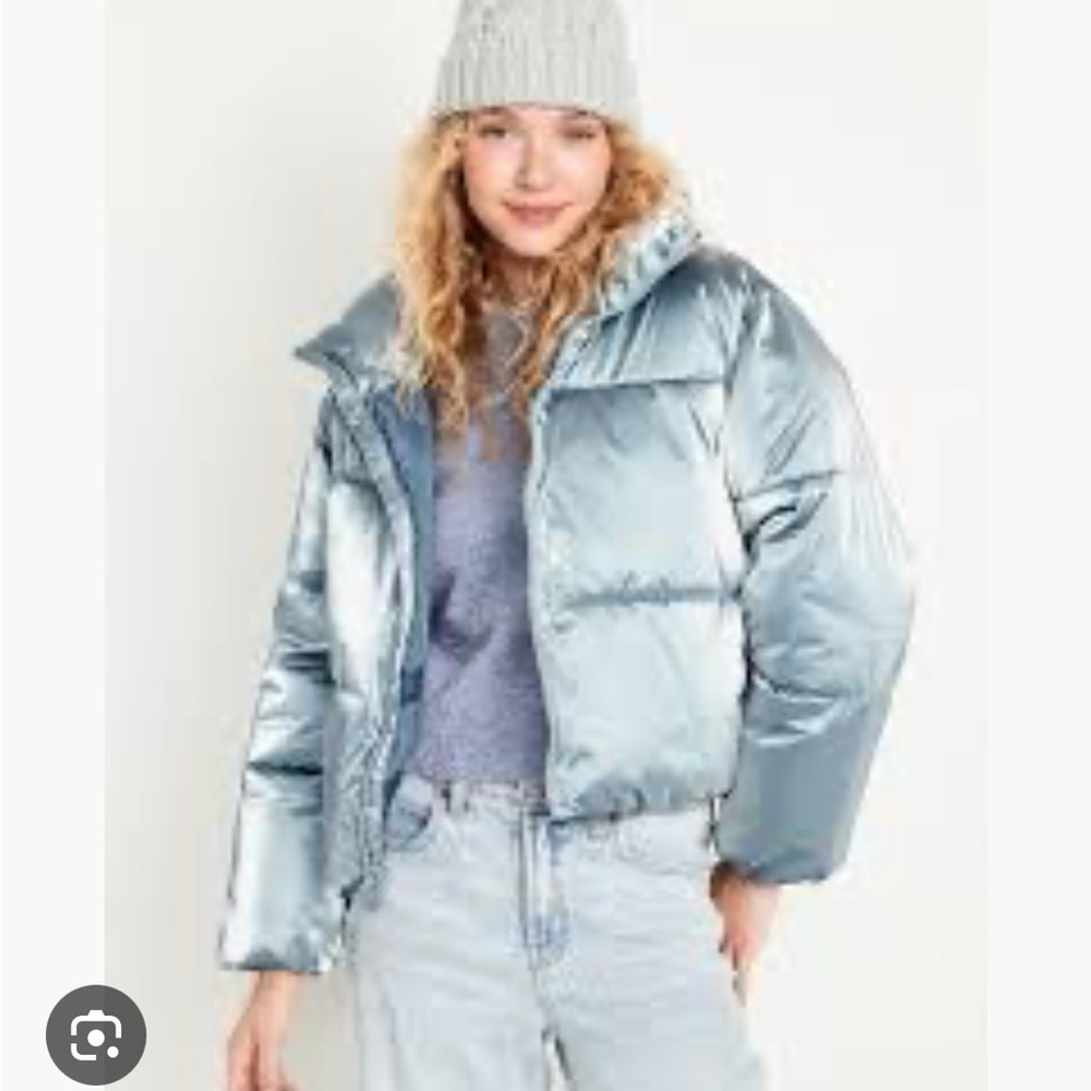 NWOT Water-Resistent Shiny Puffer Jacket